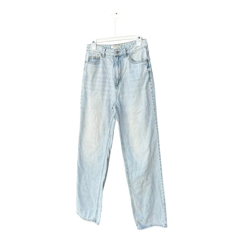 PacSun High Rise Straight Leg Jeans Women 28x31 Light Wash Denim Blue - Picture 5 of 10